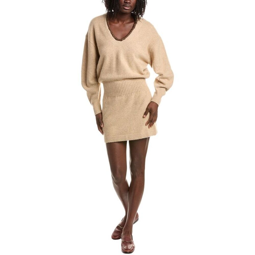 Alexis Womens  Colby Wool & Cashmere-Blend Sweaterdress, Brown
